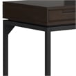 Pemberly Row Solid Hardwood Modern Industrial 60 inch Wide Desk in Hickory Brown