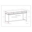 Pemberly Row Solid Hardwood Modern Industrial 60 inch Wide Desk in Hickory Brown