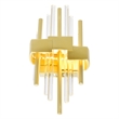 Pemberly Row Modern Integrated LED Metal Wall Sconce in Satin Gold