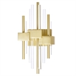 Pemberly Row Modern Integrated LED Metal Wall Sconce in Satin Gold