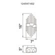 Pemberly Row Modern Integrated LED Metal Wall Sconce in Satin Gold