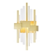 Pemberly Row Modern Integrated LED Metal Wall Sconce in Satin Gold