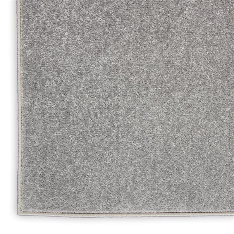 Pemberly Row Contemporary 8' x 11' Outdoor Rug in Silver Gray