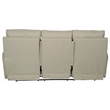 Pemberly Row Flat Reclining Sofa in Beige Fabric with Accent Pillows