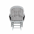 Pemberly Row Traditional Wood Glider and Ottoman in Gray/Oyster