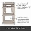 Pemberly Row MDF Wood and Birch Veneer Turntable Stand in Gray