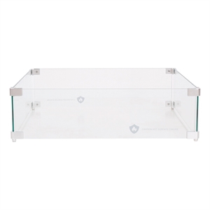 Pemberly Row Square Contemporary Glass Model in Clear Finish