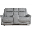 Pemberly Row Modern Gray Power Zero Gravity Console Loveseat