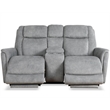 Pemberly Row Modern Gray Power Zero Gravity Console Loveseat