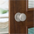 Pemberly Row Modern Brass Dummy Door Knob in Silver Satin Nickel
