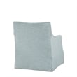 Pemberly Row Traditional Fabric Skirted Swivel Chair in Blue