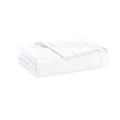 Pemberly Row Contemporary Egyptian Cotton Blanket in White Finish