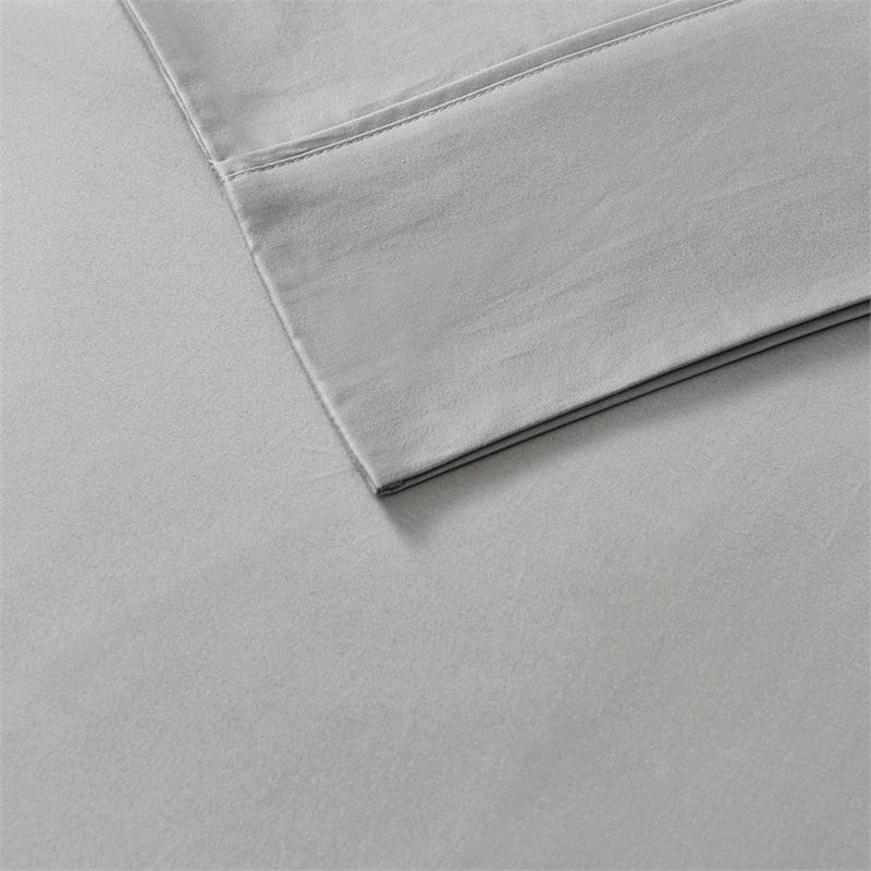 Pemberly Row 800 Thread Count Cotton Blend Sateen Sheet Set in Gray