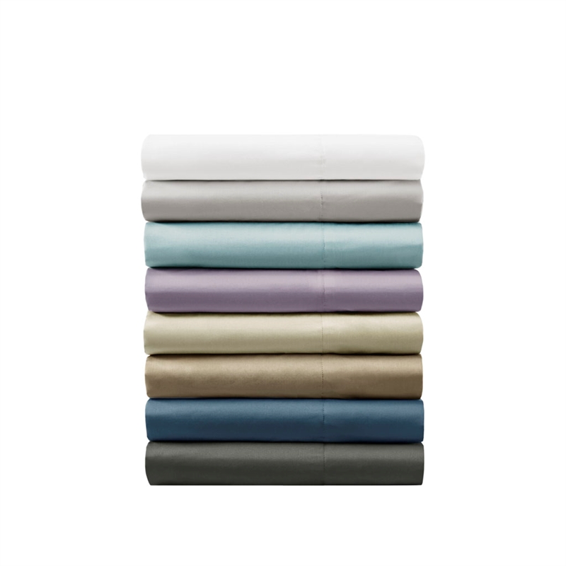 Pemberly Row 800 Thread Count Cotton Blend Sateen Sheet Set in Gray