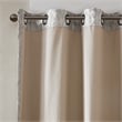 Pemberly Row Knitted Jacquard Damask Total Blackout Grommet Top Curtain Panel