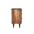 Pemberly Row 3-drawer Live Edge Solid Wood Filing Cabinet in Brown