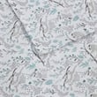 Pemberly Row Cozy Soft Cotton Flannel Printed Sheet Set in Gray Sloths Full