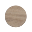 Pemberly Row Transitional Rattan Drum Side Table in Natural Finish