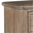 Pemberly Row Beige Antique Sand Wood Two Drawer Farmhouse Style Nightstand