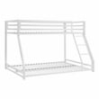 Pemberly Row Contemporary Twin over Full Metal Bunk Bed in White