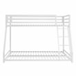 Pemberly Row Contemporary Twin over Full Metal Bunk Bed in White