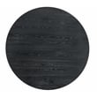 Pemberly Row Round Wood Dining Table with Cone Shaped Base in Black