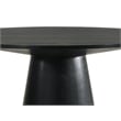 Pemberly Row Round Wood Dining Table with Cone Shaped Base in Black