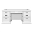 Pemberly Row Modern Wood Executive Desk Office Desk Fully Assembled White