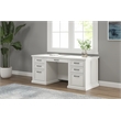 Pemberly Row Modern Wood Executive Desk Office Desk Fully Assembled White