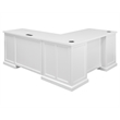 Pemberly Row Modern Wood L-Desk & Return Writing Table & Return Office White