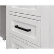 Pemberly Row Modern Wood L-Desk & Return Writing Table & Return Office White