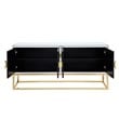 Pemberly Row Modern / Contemporary Gold Mirrored Wood Sideboard