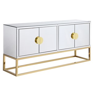 Pemberly Row Modern / Contemporary Gold Mirrored Wood Sideboard