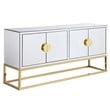 Pemberly Row Modern / Contemporary Gold Mirrored Wood Sideboard