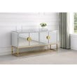 Pemberly Row Modern / Contemporary Gold Mirrored Wood Sideboard