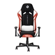 Pemberly Row Modern Fabric Echo Gaming Chair with Height Adjustable in Black/Red
