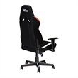 Pemberly Row Modern Fabric Echo Gaming Chair with Height Adjustable in Black/Red