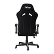 Pemberly Row Modern Fabric Echo Gaming Chair with Height Adjustable in Black/Red