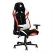 Pemberly Row Modern Fabric Echo Gaming Chair with Height Adjustable in Black/Red