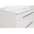 Pemberly Row Contemporary 6-Drawer Wood Dresser in White Finish