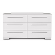 Pemberly Row Contemporary 6-Drawer Wood Dresser in White Finish