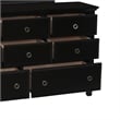 Pemberly Row Contemporary 8-Drawer Wood Dresser in Black Finish