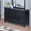Pemberly Row Contemporary 8-Drawer Wood Dresser in Black Finish