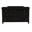 Pemberly Row Contemporary 8-Drawer Wood Dresser in Black Finish