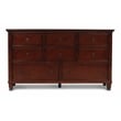Pemberly Row Contemporary 8-Drawer Wood Dresser in Brown Cherry