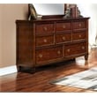 Pemberly Row Contemporary 8-Drawer Wood Dresser in Brown Cherry