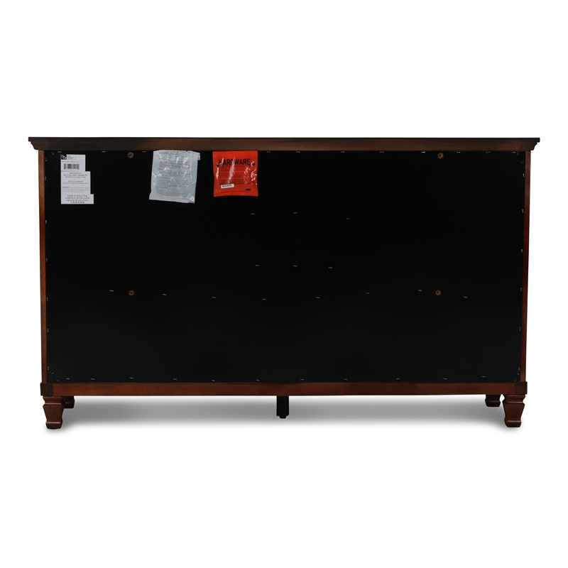 Pemberly Row Contemporary 8-Drawer Wood Dresser in Brown Cherry