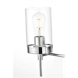 Pemberly Row 3-Light Iron & Glass Bath Sconce in Chrome/Clear
