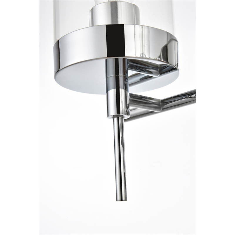 Pemberly Row 3-Light Iron & Glass Bath Sconce in Chrome/Clear