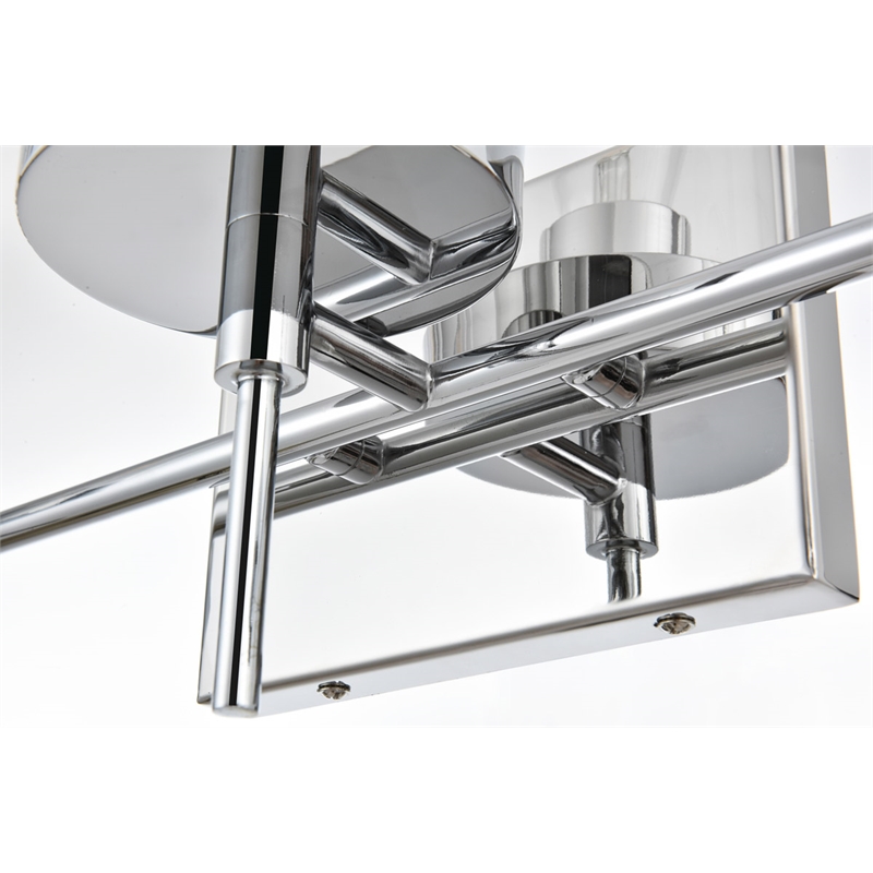 Pemberly Row 3-Light Iron & Glass Bath Sconce in Chrome/Clear